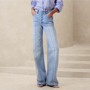 Banana Republic Light Blue wide leg Jeans SECRET SAUCE DUPE